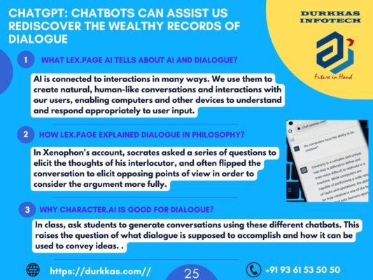 CHATGPT: CHATBOTS CAN ASSIST US REDISCOVER THE WEALTHY RECORDS OF DIALOGUE