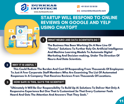 STARTUP WILL RESPOND TO ONLINE REVIEWS ON GOOGLE AND YELP USING CHATGPT